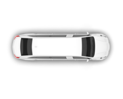 White luxury car isolated on transparent background. 3d rendering - illustration png