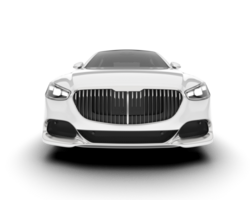 White luxury car isolated on transparent background. 3d rendering - illustration png