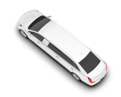 White luxury car isolated on transparent background. 3d rendering - illustration png