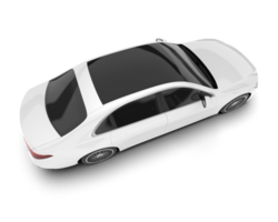 White luxury car isolated on transparent background. 3d rendering - illustration png