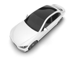 White luxury car isolated on transparent background. 3d rendering - illustration png