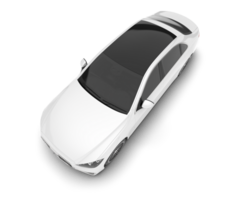 White luxury car isolated on transparent background. 3d rendering - illustration png