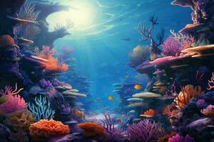 Fragile Coral reef. Generate Ai photo
