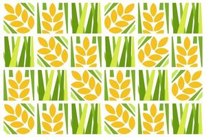 Rice paddy geometric and seamless pattern vector