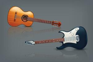 guitar picture set vector