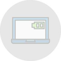 Laptop charging Vector Icon Design