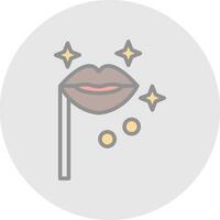 Lip Mask Vector Icon Design