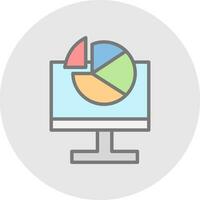 Pie Chart Vector Icon Design