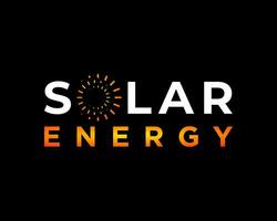 Letter O monogram solar sun industry logo design. vector