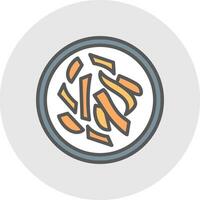 Fettuccine Alfredo Vector Icon Design