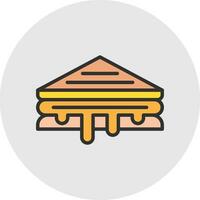 Grilled Cheese Sandwich Vector Icon Design