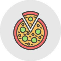 vegetariano Pizza vector icono diseño