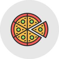 margherita Pizza vector icono diseño