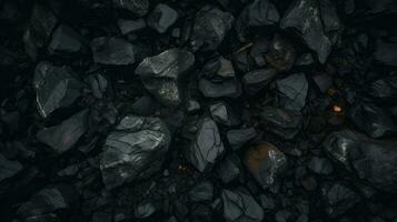 AI Generative a black coal background photo