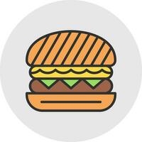 Tofu Burger Vector Icon Design