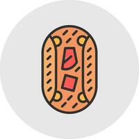 Beef Fajitas Vector Icon Design