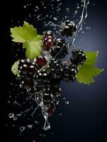 AI Generative a photo of blackcurrant