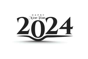 Happy New Year 2024 creative trendy text typography design vector