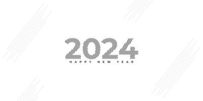 Happy New Year 2024 creative trendy text typography design vector