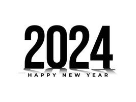 Happy New Year 2024 creative trendy text typography design vector