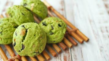 green color sweets, confectionary and pastry products video