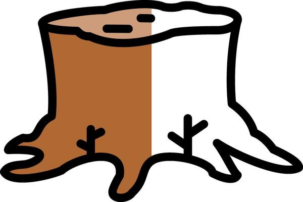 Stump Vector Icon Design