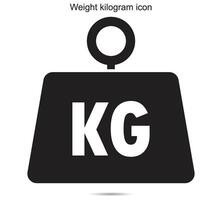 Weight kilogram icon, Vector illustration