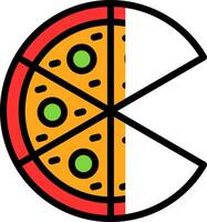 Margherita Pizza Vector Icon Design