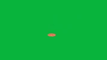 Basketball bouncing loop animation isolated on green screen background video