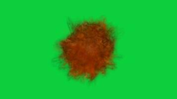 Fire energy power generation effect, sun fiery energy, burner power effect isolated on green screen background video