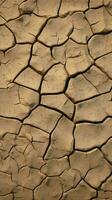 AI Generative dry and cracked sandy ground surface photo