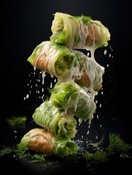 AI Generative a photo of cabbage rolls