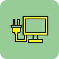 Lcd Plug Vector Icon Design