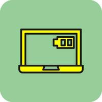 Laptop charging Vector Icon Design