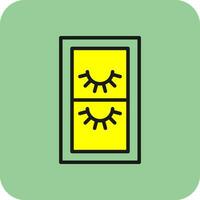 False Eyelashes Vector Icon Design