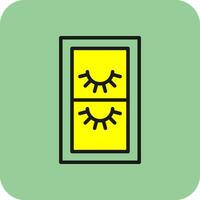 False Eyelashes Vector Icon Design