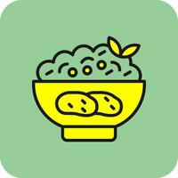 Mashed Potatoes Vector Icon Design