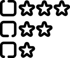 rating stars line icon vector