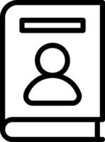 phone book line icon vector