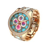 Gold Luxury Watch ai generative png