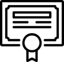 certificate line icon vector