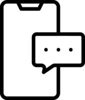 chatting line icon vector