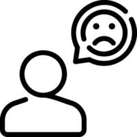 bad review line icon vector