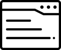 browser line icon vector