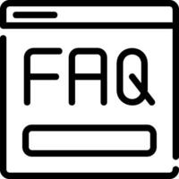 faq line icon vector