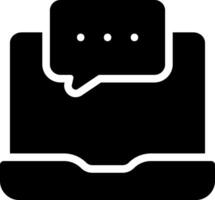 chat box glyph icon vector