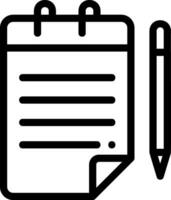 notebook line icon vector