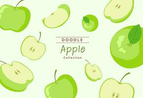 Vector about Hand drawn apple collection