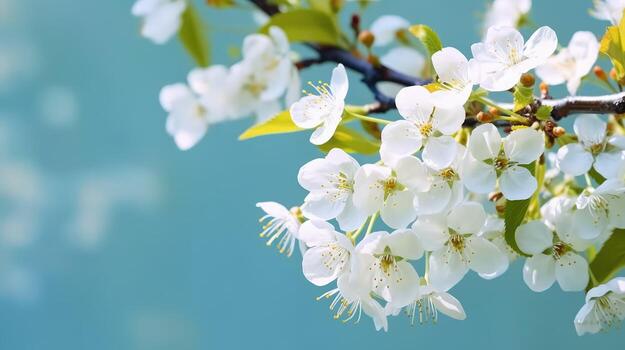 ai generativo blanco flores florecer foto