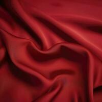 AI Generative red background silk fabric photo